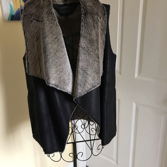 Marc New York by Andrew Marc Women's Black Faux Sherpa Vest Size Small - Picture 2 of 12